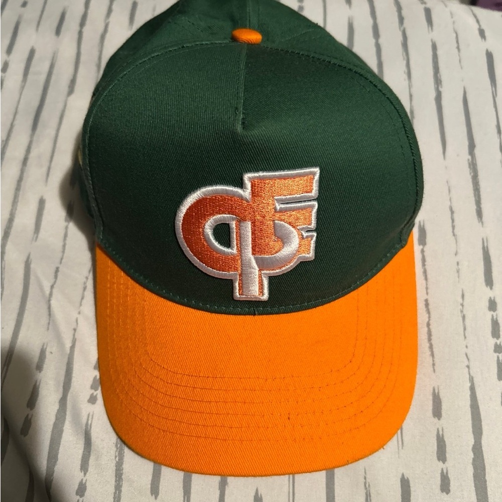 Green and Orange Cap with Logo